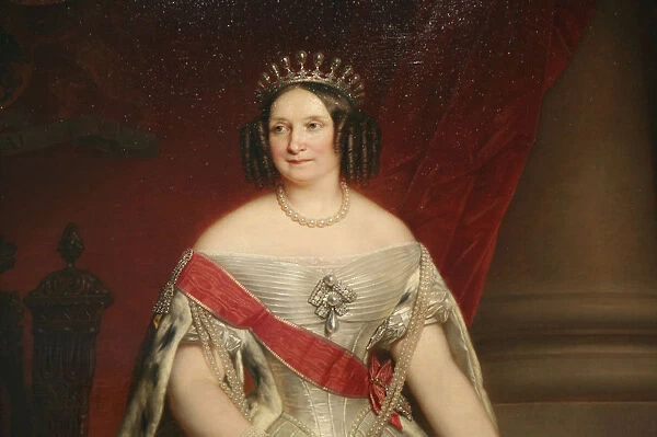 Portrait of the Grand Duchess Anna Pavlovna, 1849. Artist: Nicaise de Keyser