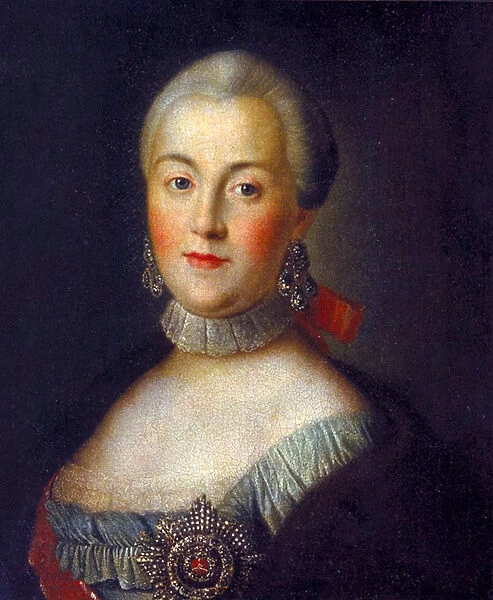 Portrait of Grand Duchess Catherine Alekseyevna, 1760. Artist: Antropov, Alexei Petrovich (1716-1795)