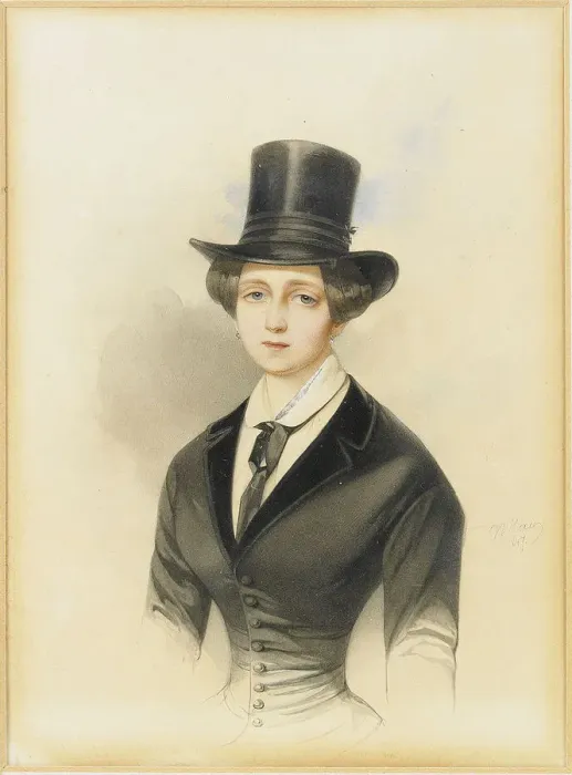 Framed Print : Portrait of Grand Duchess Catherine Mikhailovna of Russia (1827-1894), 1847. Artist: Hau (Gau), Vladimir Ivanovich (1816-1895) Framed Print : Portrait of Grand Duchess Catherine Mikhailovna of Russia (1827-1894), 1847. Artist: Hau (Gau), Vladimir Ivanovich (1816-1895)