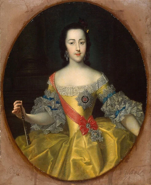 Portrait of the Grand Duchess Ekaterina Alekseyevna, (1729-1796), c1745