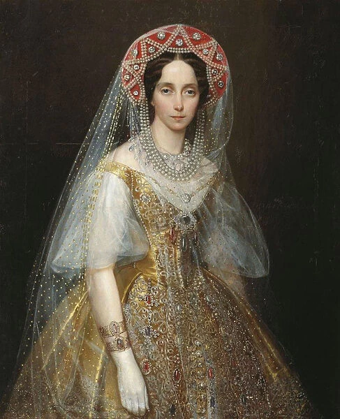 Portrait of Grand Duchess Maria Alexandrovna (1824-1880), future Empress of Russia, 1840s