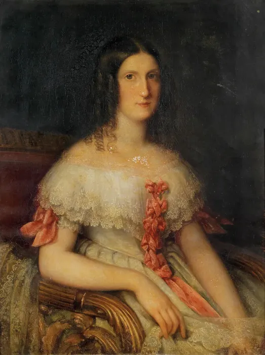 Framed Print : Portrait of Grand Duchess Maria Antonia of Tuscany (1814-1898), 1842. Creator: Beaudin, Félicité (1797-1879) Framed Print : Portrait of Grand Duchess Maria Antonia of Tuscany (1814-1898), 1842. Creator: Beaudin, Félicité (1797-1879)