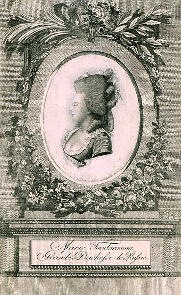 Portrait of Grand Duchess Maria Feodorovna (Sophie Dorothea of Wurttemberg) (1759-1828), 1781. Artist: Loeschenkohl, Johann Hieronymus (1753-1807)