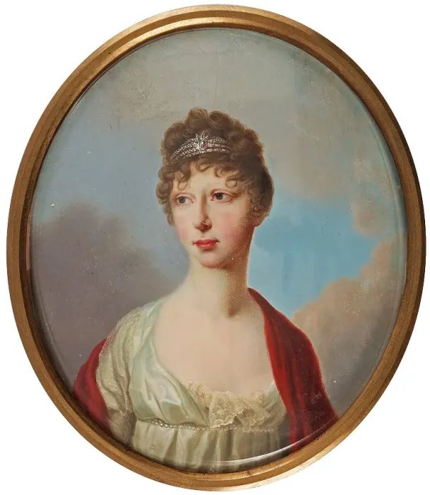 Framed Print : Portrait of Grand Duchess Maria Pavlovna of Russia (1786?1859), 1800s. Artist: Anonymous Framed Print : Portrait of Grand Duchess Maria Pavlovna of Russia (1786?1859), 1800s. Artist: Anonymous