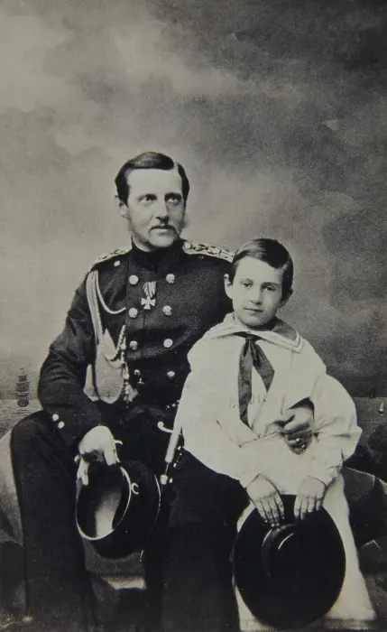 Framed Print : Portrait of Grand Duke Constantin Nikolaevich of Russia (1827-1892) with son Nicholas Constantinovic Artist: Levitsky, Sergei Lvovich (1819-1898) Framed Print : Portrait of Grand Duke Constantin Nikolaevich of Russia (1827-1892) with son Nicholas Constantinovic Artist: Levitsky, Sergei Lvovich (1819-1898)