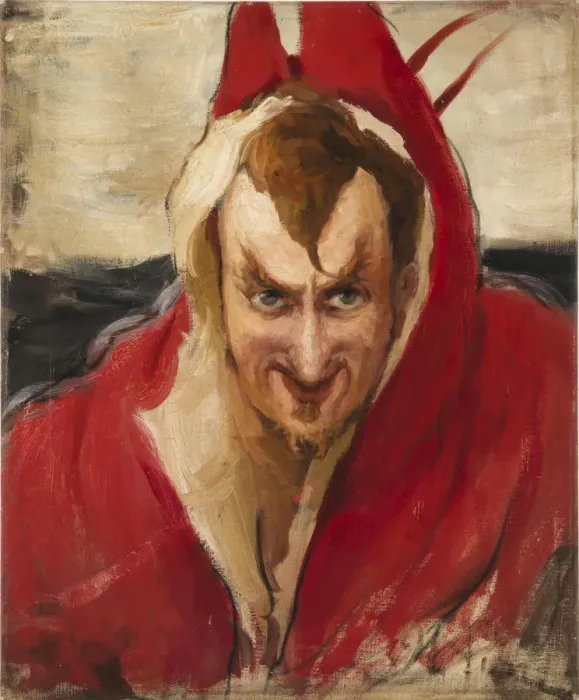 Framed Print : Portrait of Grigory Grigoryevich Ge (1867-1942) as Mephistopheles, 1890s Framed Print : Portrait of Grigory Grigoryevich Ge (1867-1942) as Mephistopheles, 1890s