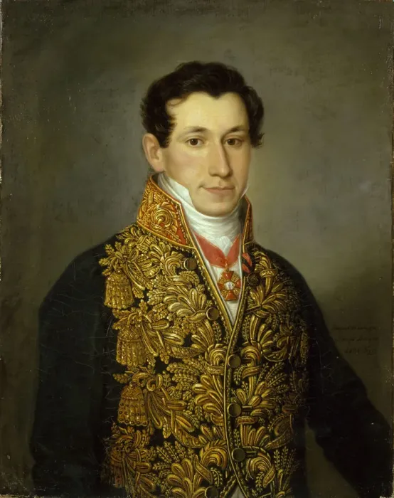 Framed Print : Portrait of Grigory Mitusov (1795-1871), 1826. Artist: Levitsky, Dmitri Grigorievich (1735-1822) Framed Print : Portrait of Grigory Mitusov (1795-1871), 1826. Artist: Levitsky, Dmitri Grigorievich (1735-1822)