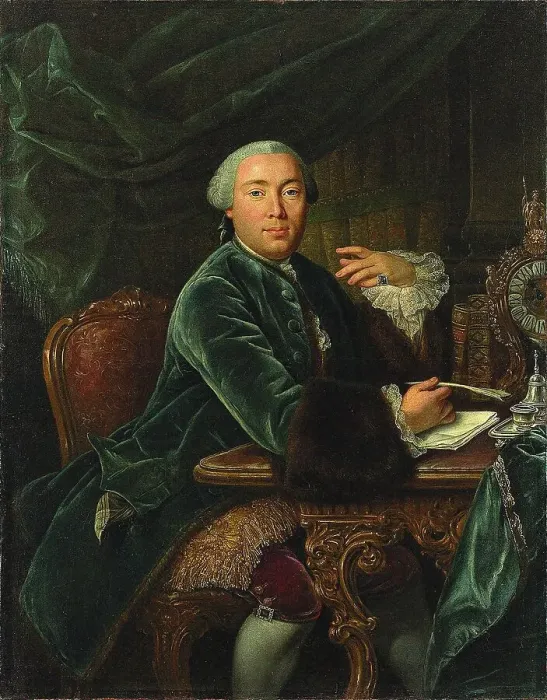 Framed Print : Portrait of Grigory Nikolayevich Teplov (1717-1779), Mid of the 18th cen. Creator: Lueders, David (1710-1759) Framed Print : Portrait of Grigory Nikolayevich Teplov (1717-1779), Mid of the 18th cen. Creator: Lueders, David (1710-1759)