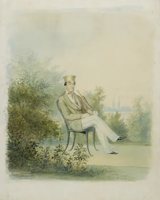 Framed Print : Portrait of Grigory Stepanovich Tarnovsky, End 1840s. Artist: Bezperchy, Dmitry Ivanovich (1825-1913) Framed Print : Portrait of Grigory Stepanovich Tarnovsky, End 1840s. Artist: Bezperchy, Dmitry Ivanovich (1825-1913)