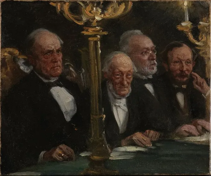 Framed Print : Portrait Group, 1896. Creator: Peder Severin Kroyer Framed Print : Portrait Group, 1896. Creator: Peder Severin Kroyer