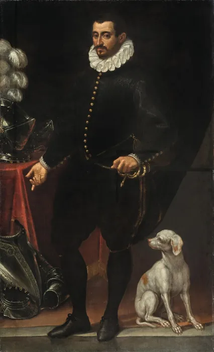 Framed Print : Portrait of Guglielmo Gonzaga (1538-1587), Duke of Mantua. Creator: Vicentino, Andrea (c. 1542-1617) Framed Print : Portrait of Guglielmo Gonzaga (1538-1587), Duke of Mantua. Creator: Vicentino, Andrea (c. 1542-1617)