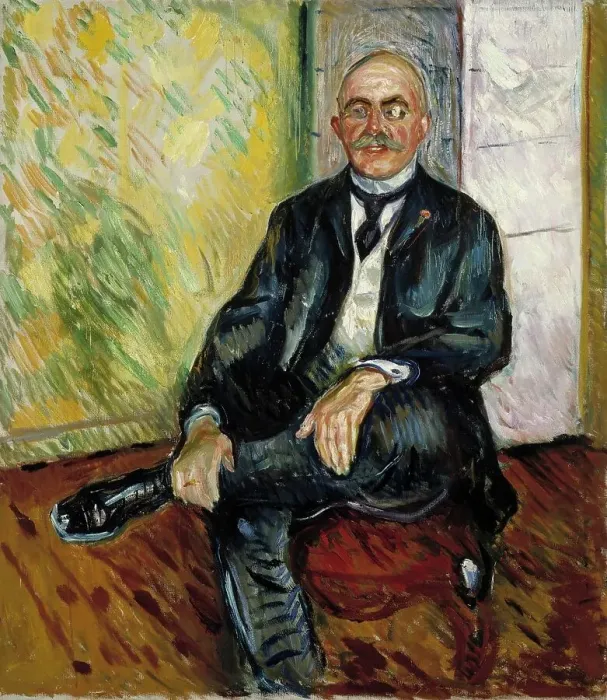 Framed Print : Portrait of Gustaf Schiefler, 1908. Creator: Edvard Munch Framed Print : Portrait of Gustaf Schiefler, 1908. Creator: Edvard Munch