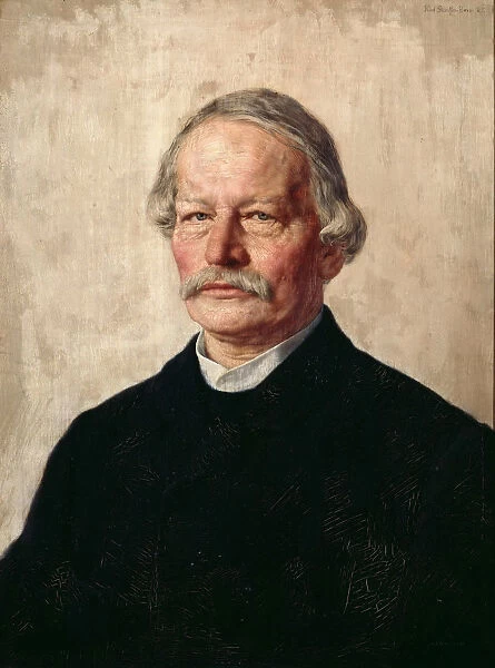 Portrait of Gustav Freytag (1816-1895), 1886-1887. Creator: Stauffer-Bern, Karl (1857-1891)