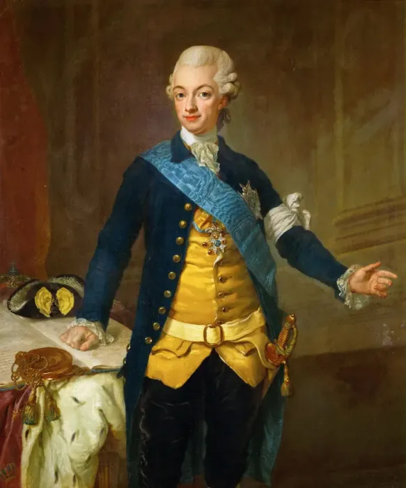 Framed Print : Portrait of Gustav III of Sweden, 1771. Artist: Pasch, Lorenz II (1733-1805) Framed Print : Portrait of Gustav III of Sweden, 1771. Artist: Pasch, Lorenz II (1733-1805)