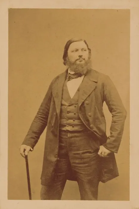 Framed Print : Portrait of Gustave Courbet, ca 1860-1865. Creator: Anonymous Framed Print : Portrait of Gustave Courbet, ca 1860-1865. Creator: Anonymous