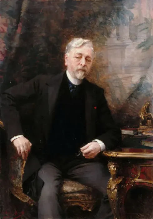 Framed Print : Portrait of Gustave Eiffel (1832-1923). Artist: Morot, Aime Nicolas (1850-1913) Framed Print : Portrait of Gustave Eiffel (1832-1923). Artist: Morot, Aime Nicolas (1850-1913)