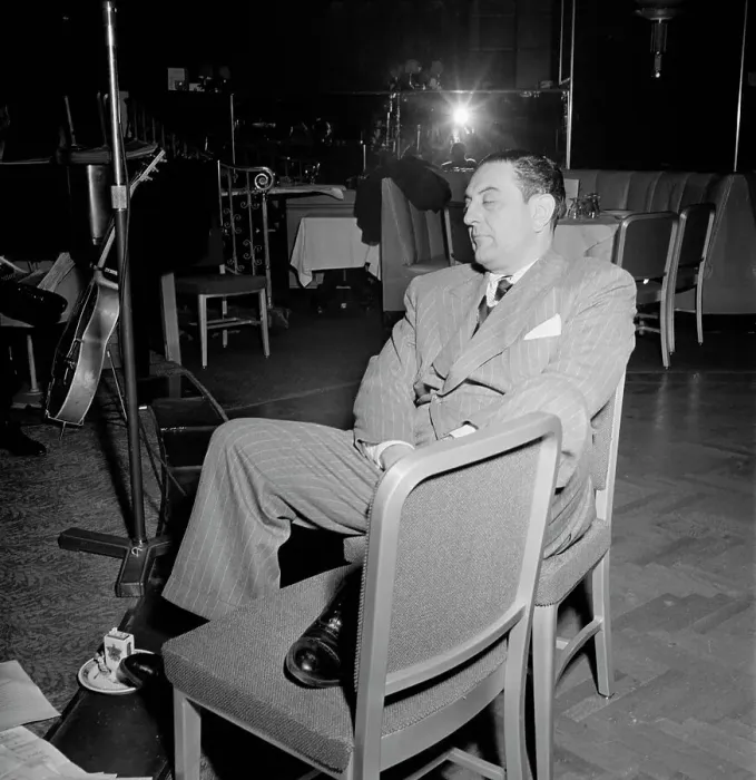 Framed Print : Portrait of Guy Lombardo, Starlight Roof, Waldorf-Astoria, New York, N.Y. ca. July 1947. Creator: William Paul Gottlieb Framed Print : Portrait of Guy Lombardo, Starlight Roof, Waldorf-Astoria, New York, N.Y. ca. July 1947. Creator: William Paul Gottlieb
