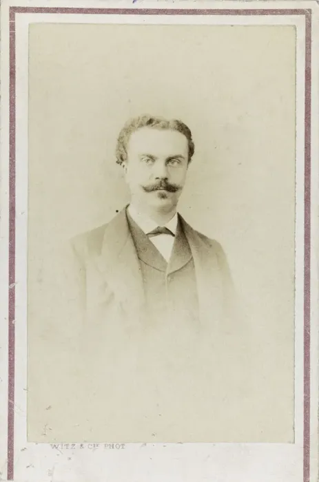 Framed Print : Portrait of Guy de Maupassant, c. 1880. Creator: Photo studio Witz & Cie Framed Print : Portrait of Guy de Maupassant, c. 1880. Creator: Photo studio Witz & Cie