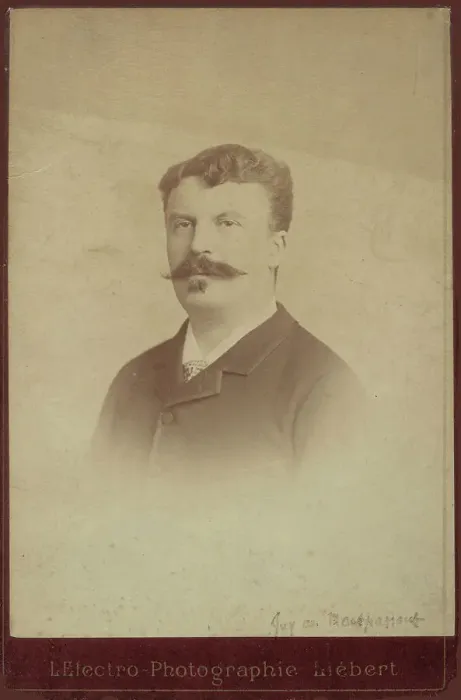Framed Print : Portrait of Guy de Maupassant. Creator: Liébert, Alphonse (1827-1913) Framed Print : Portrait of Guy de Maupassant. Creator: Liébert, Alphonse (1827-1913)