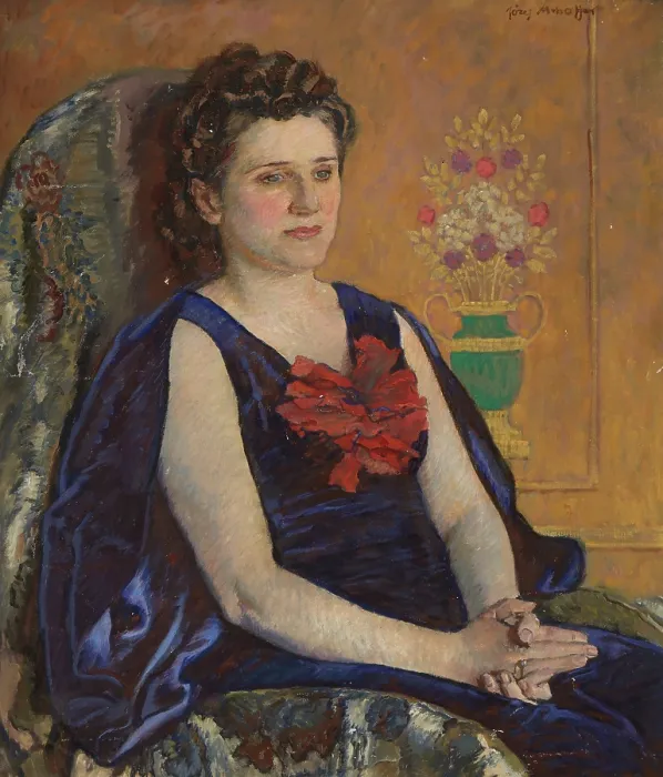 Framed Print : Portrait of Halina Zadeckka, between 1940-1945. Creator: Jozef Mehoffer Framed Print : Portrait of Halina Zadeckka, between 1940-1945. Creator: Jozef Mehoffer
