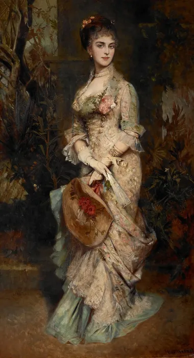 Framed Print : Portrait of Hanna Klinkosch (1849-1925), Princess of Liechtenstein, 1875. Creator: Makart, Hans (1840-1884) Framed Print : Portrait of Hanna Klinkosch (1849-1925), Princess of Liechtenstein, 1875. Creator: Makart, Hans (1840-1884)