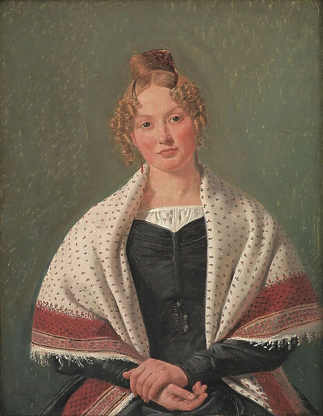 Portrait of Hanne Wanscher, née Wegener, 1835. Creator: Constantin Hansen