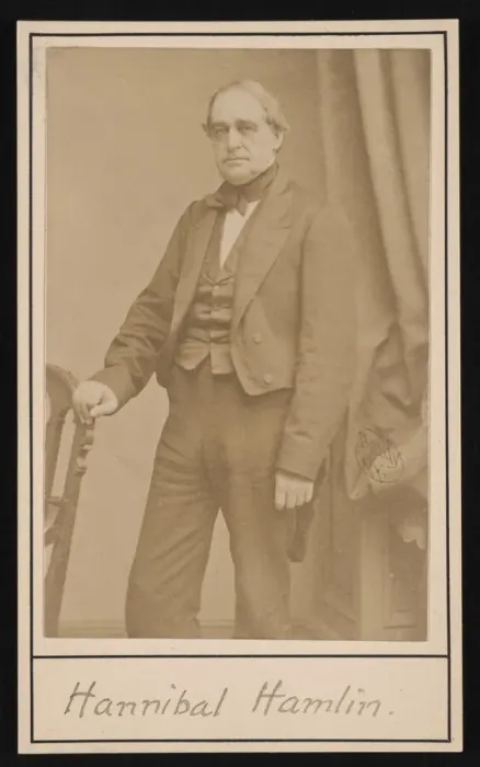 Framed Print : Portrait of Hannibal Hamlin (1809-1891), 1857. Creator: Bradys National Photographic Framed Print : Portrait of Hannibal Hamlin (1809-1891), 1857. Creator: Bradys National Photographic