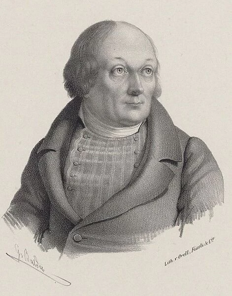 Portrait of Hans Georg Nageli (1773-1836), c. 1840. Creator: Balder, Georg (1810-1882)