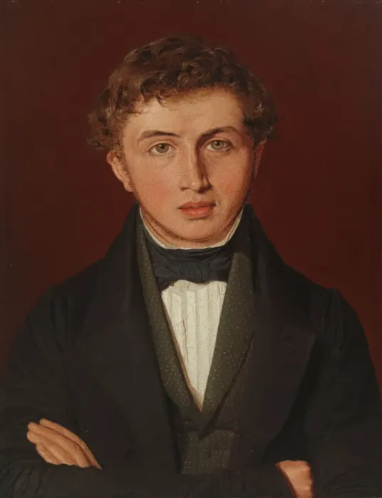 Framed Print : Portrait of Hans Peter Købke, the Artist's Brother, 1841. Creator: Christen Kobke Framed Print : Portrait of Hans Peter Købke, the Artist's Brother, 1841. Creator: Christen Kobke