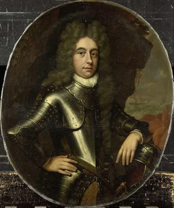 Framed Print : Portrait of Harmen Lijnslager (1664-1704), 1699. Creator: Johannes van Haensbergen Framed Print : Portrait of Harmen Lijnslager (1664-1704), 1699. Creator: Johannes van Haensbergen