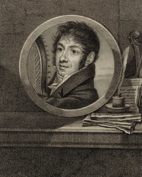 Framed Print : Portrait of the harpist and composer Jean-Aime Vernier (1769-1840), c. 1800 Framed Print : Portrait of the harpist and composer Jean-Aime Vernier (1769-1840), c. 1800