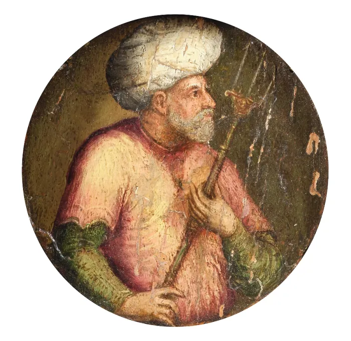 Framed Print : Portrait of Hayreddin Barbarossa (1478-1546), 16th century. Creator: Anonymous Framed Print : Portrait of Hayreddin Barbarossa (1478-1546), 16th century. Creator: Anonymous