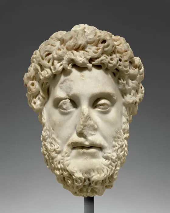 Framed Print : Portrait Head of Commodus, A.D. 182-190. Creator: Unknown