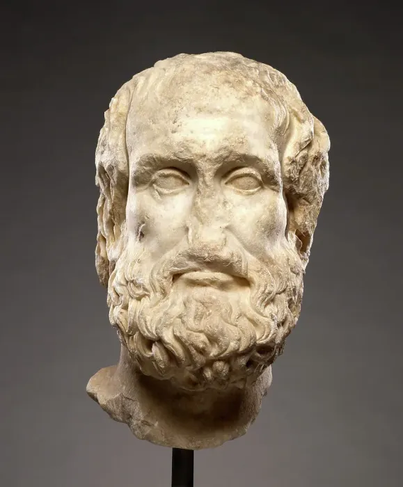 Framed Print : Portrait Head of Euripides, 2nd century A.D. Creator: Unknown Framed Print : Portrait Head of Euripides, 2nd century A.D. Creator: Unknown
