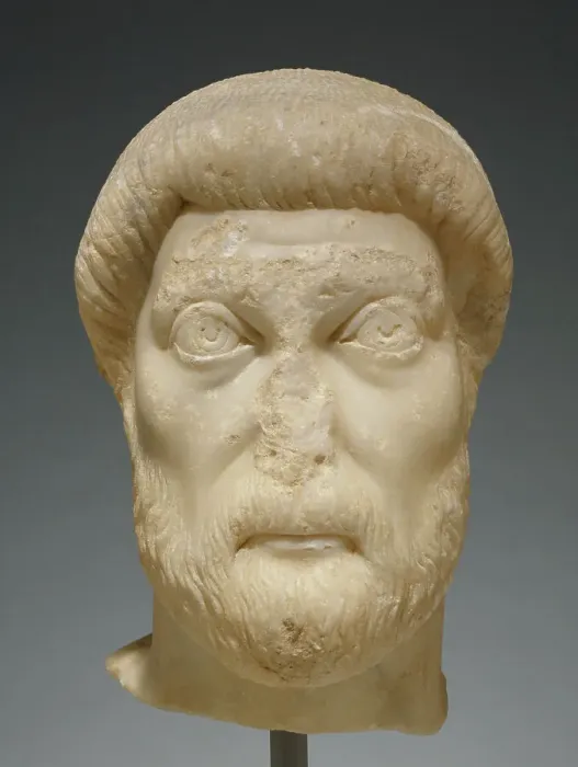 Framed Print : Portrait Head of a Man, mid-5th century A.D. Creator: Unknown Framed Print : Portrait Head of a Man, mid-5th century A.D. Creator: Unknown