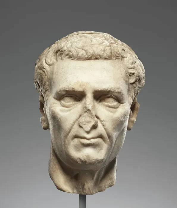 Framed Print : Portrait Head of Nerva, A.D. 96-98. Creator: Unknown