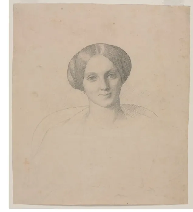Framed Print : Portrait Head of a Woman, 1800s. Creator: Jean-Leon Gerome (French, 1824-1904) Framed Print : Portrait Head of a Woman, 1800s. Creator: Jean-Leon Gerome (French, 1824-1904)