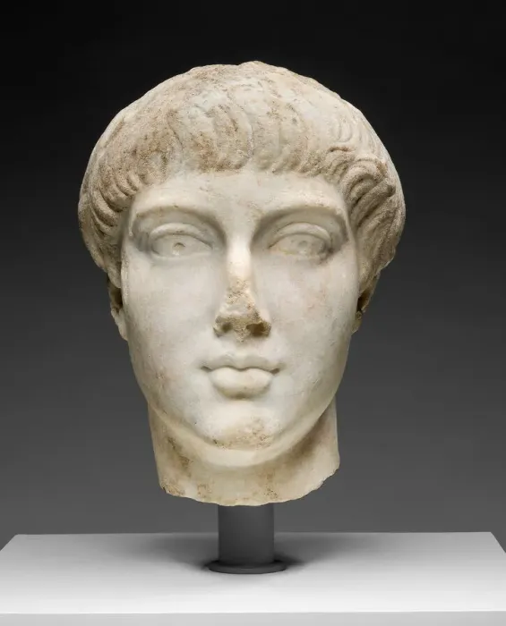 Framed Print : Portrait Head of a Youth, 14-68, reworked by the late 4th-early 5th century Framed Print : Portrait Head of a Youth, 14-68, reworked by the late 4th-early 5th century