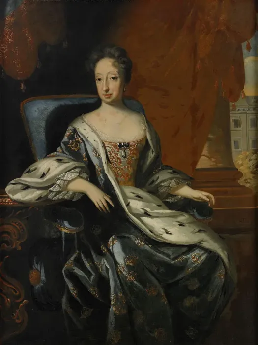 Framed Print : Portrait of Hedvig Eleonora of Holstein-Gottorp (1636-1715), Queen of Sweden. Artist: Krafft, David, von (1655-1724) Framed Print : Portrait of Hedvig Eleonora of Holstein-Gottorp (1636-1715), Queen of Sweden. Artist: Krafft, David, von (1655-1724)