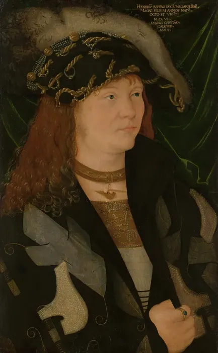 Framed Print : Portrait of Heinrich V (1479-1552), Duke of Mecklenburg. Creator: Jacopo de Barbari Framed Print : Portrait of Heinrich V (1479-1552), Duke of Mecklenburg. Creator: Jacopo de Barbari