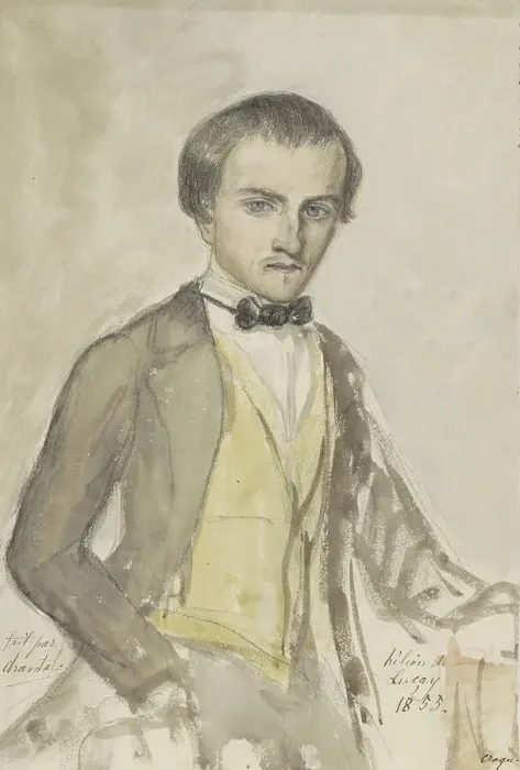Framed Print : Portrait of Helion de Lucay, 1855. Creator: Chantal de Lucay