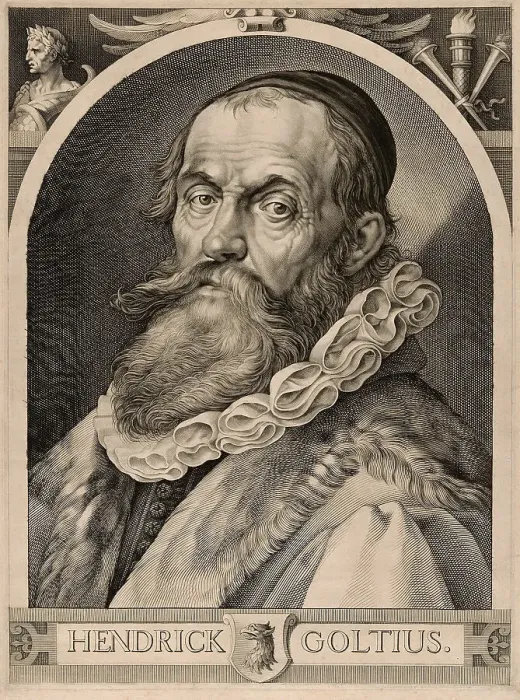 Framed Print : Portrait of Hendrick Goltzius, c. 1617. Creator: Jan Muller Framed Print : Portrait of Hendrick Goltzius, c. 1617. Creator: Jan Muller