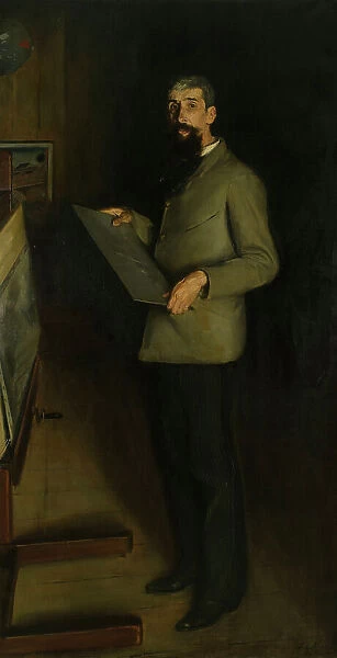 Portrait of Henri Guerard, 1889. Creator: Jacques Emile Blanche