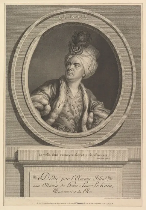 Framed Print : Portrait of Henri-Louis Le Kain, 1788. Creator: Augustin de Saint-Aubin Framed Print : Portrait of Henri-Louis Le Kain, 1788. Creator: Augustin de Saint-Aubin