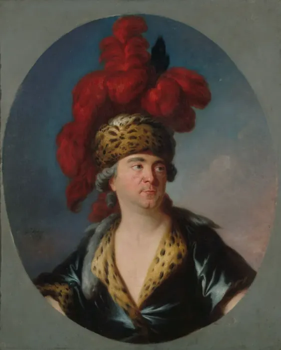 Framed Print : Portrait of Henri-Louis Lekain (1728-1778) as Genghis Khan in the play... End of 1750s Framed Print : Portrait of Henri-Louis Lekain (1728-1778) as Genghis Khan in the play... End of 1750s