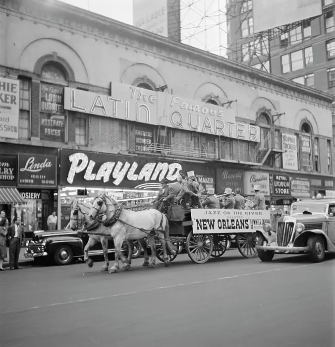 Framed Print : Portrait of Henry (Clay) Goodwin, Cecil (Xavier) Scott, Sandy Williams... Times Square, N.Y. 1947. Creator: William Paul Gottlieb