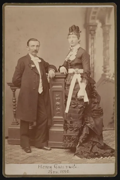 Framed Print : Portrait of Henry Gass (1835-1884) and Wife Emma Dibble, November 1880 Framed Print : Portrait of Henry Gass (1835-1884) and Wife Emma Dibble, November 1880