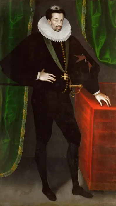 Framed Print : Portrait of Henry III of France, King of Poland and Grand Duke of Lithuania. Artist: Quesnel, Francois (1543-1619) Framed Print : Portrait of Henry III of France, King of Poland and Grand Duke of Lithuania. Artist: Quesnel, Francois (1543-1619)