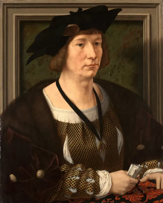 Framed Print : Portrait of Henry III of Nassau-Breda (1483-1538). Artist: Gossaert, Jan (ca. 1478-1532) Framed Print : Portrait of Henry III of Nassau-Breda (1483-1538). Artist: Gossaert, Jan (ca. 1478-1532)