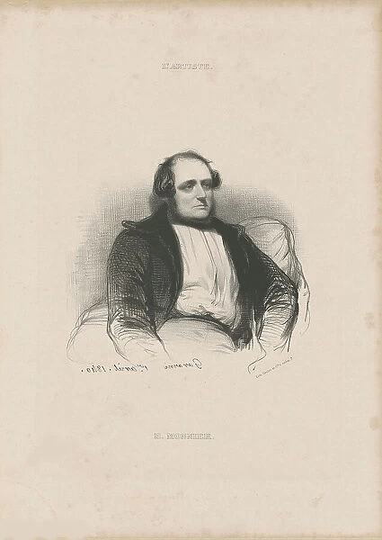 Portrait of Henry Monnier (1799-1877), 1840. Creator: Gavarni, Paul (1804-1866)
